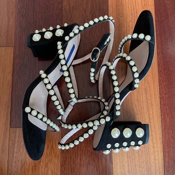 Stuart Weitzman peridot pearly sandals never worn - Picture 7 of 8